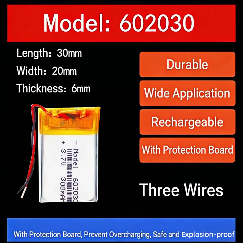 Watch Smart Smartwatch - Bateria litowa 3.7V 300mAh 602030, baterie