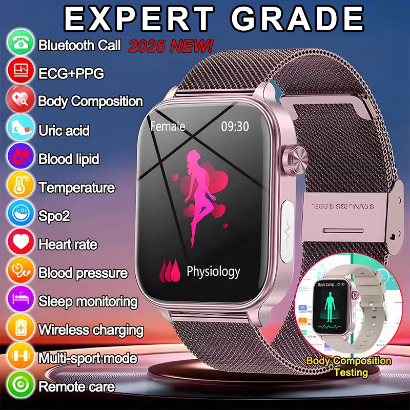 Smartwatch Watches Girls - 2025 nowy inteligentny zegarek monitorujący ekg