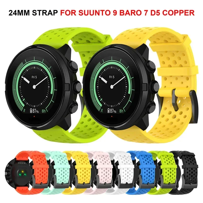 Fossil Watches Smartwatch Hybrid - 24mm Silikonowy Pasek do SUUNTO 7