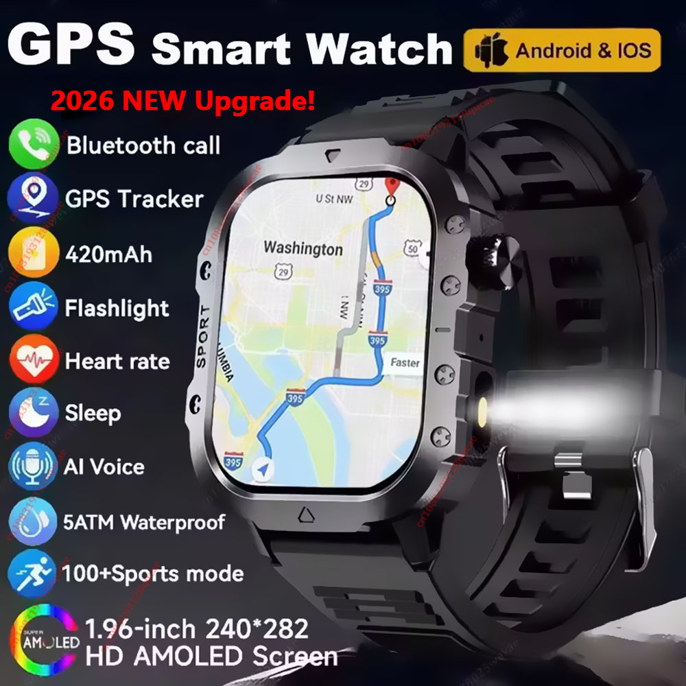 Smartwatch Watches For Women With Gps - Nowy Smartwatch 2026 Męski Damski Wojskowy
