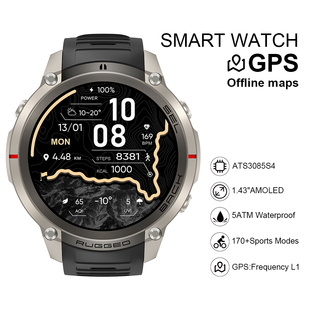 Watch Smart Smartwatch - Smartwatch 2026 DM59 z mapami offline,