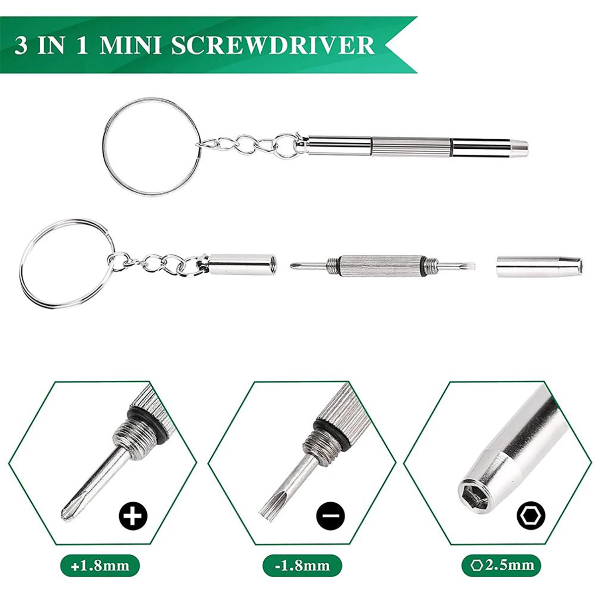 Watch Tool Repair Kit - 1/2/10 szt. Mini Śrubokręt 3 w
