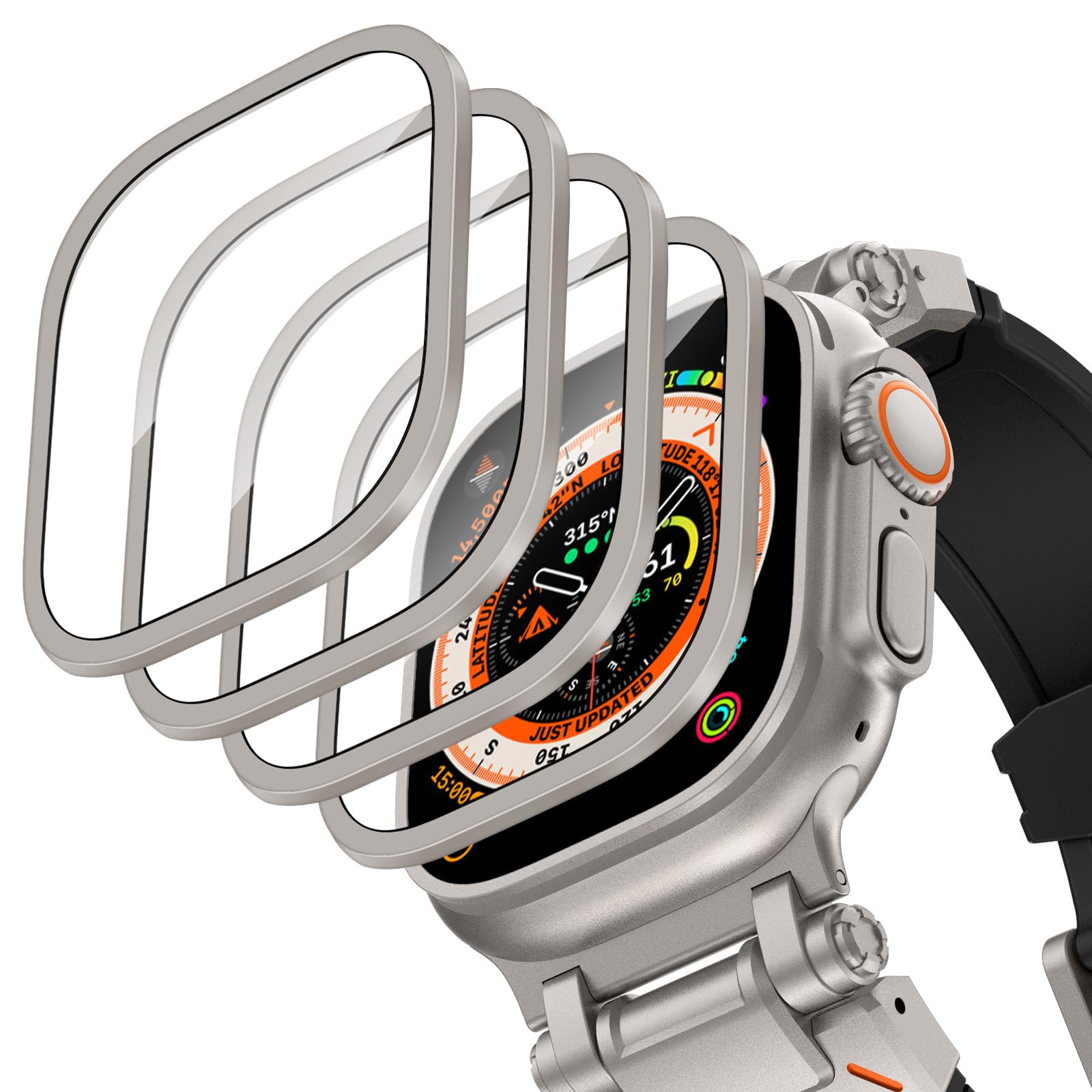 Smartwatch Apple Watches For Men - Obudowa ze stopu aluminium + szkło