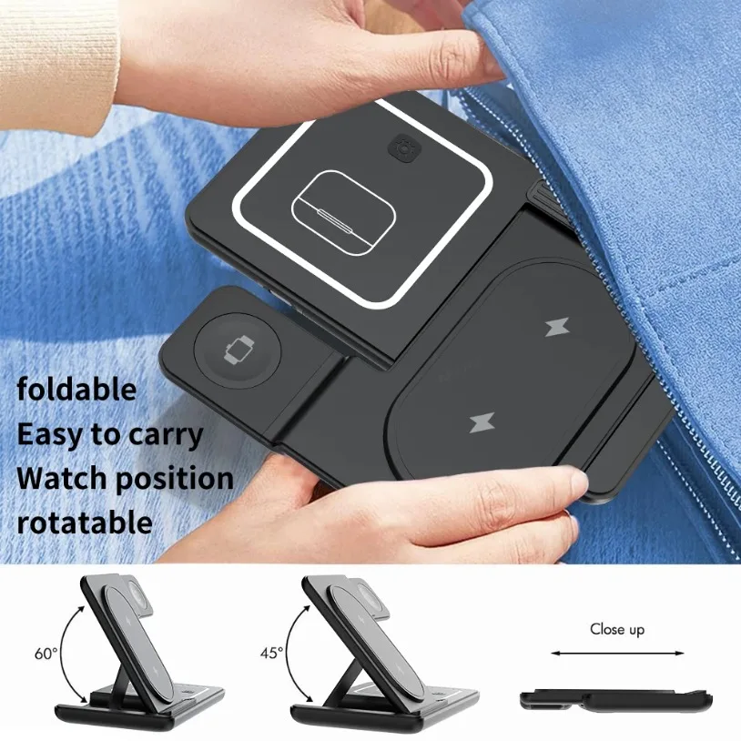 Stacja ładująca 3 w 1, składan – Smartwatch Watches For Iphone recenzja i cena