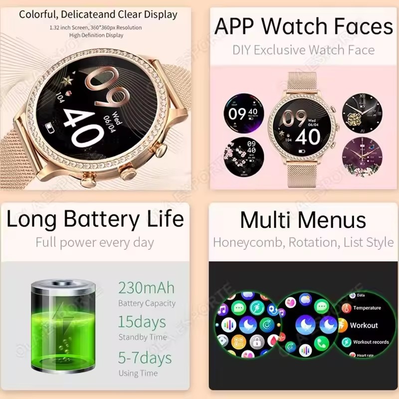 Elegancki damski smartwatch z  – Smartwatch Watches Girls recenzja i cena